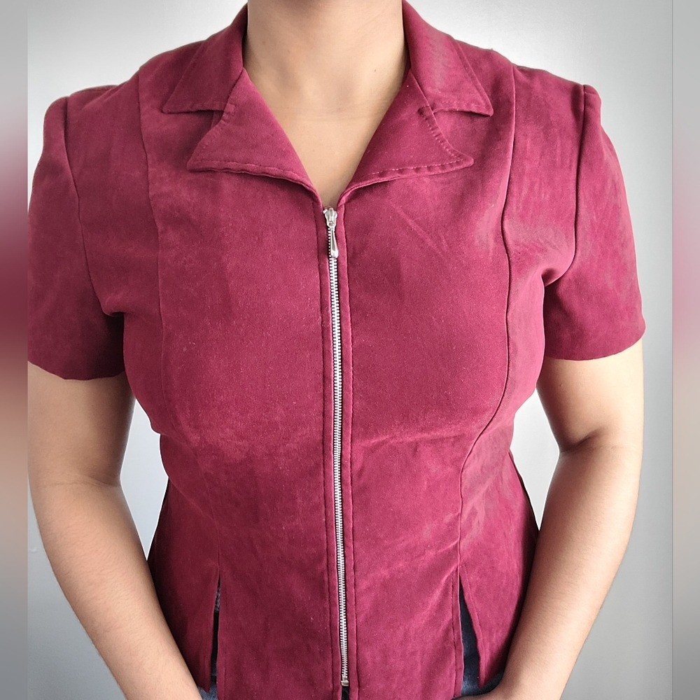 Zip Up Red DBY Top